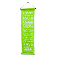 Hanging Banner LIVE LAUGH LOVE Green