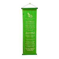 Hanging Banner THINGS WE CAN LEARN FROM CATS Green