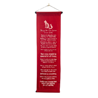 Hanging Banner THINGS WE CAN LEARN FROM CATS Red