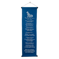 Hanging Banner THINGS WE CAN LEARN FROM DOGS Blue