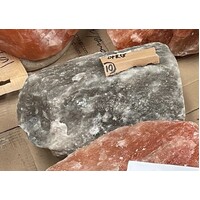 Himalayan Salt GREY NATURAL ORNAMENT 20-25KG with Wooden Base